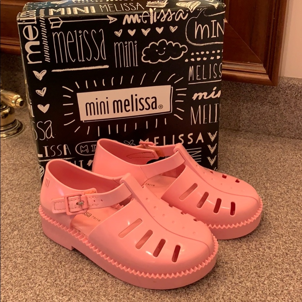 Pink mini Melissa sandals
